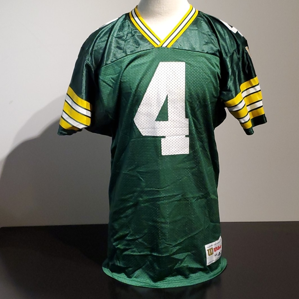 Vtg Wilson Green Bay Packers Brett Favre Jersey